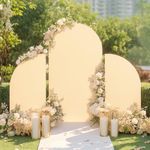 Arch Backdrop Stand Cover Set of 3, Spandex Fitted Wedding Arch Stand Covers for Round Top Chiara Arch Backdrop Stands Cover for Birthday Party Ceremony Banquet Decoration