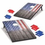 Wild Sports 2’x3’ Cornhole Outdoor Game Set, USA Flag MDF Wood with all-weather bean bags included – perfect for Backyard, Beach, Park, Tailgates, Outdoors and Indoors