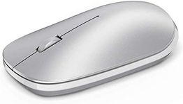 OMOTON Bluetooth Mouse for iPad and iPhone (iPadOS 13 / iOS 13 and Above), Ultra-Thin Wireless Mouse Compatible with Bluetooth Enabled Computer, Laptop, PC, Notebook, and Mac Series, Silver