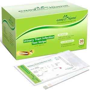 Easy@Home Urine Tract Infection Test: UTI Test Strips Individual Pouch for Women and Men Detects Leukocytes Nitrites - 2 in 1 Quick and Accurate Urinary Testing Kit for Home Use Tests 30 Count