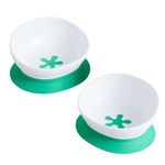 doddl 2-in-1 Baby and Toddler Bowl (Aqua Twin Pack)