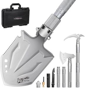 FUSIONKEI Folding Shovel 18 in 1 Multifunctional Camping Shovel Outdoor Spade Field Spade with Axe and Pickaxe for Offroad Survival Hiking Garden