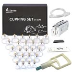 GadgetMarket 24Pcs Cupping Therapy Sets | Hijama Cupping Vacuum Suction 24 Cups Sets for Cellulite Cupping Massage Back Pain Relief | Chinese Cupping Therapy Pump Hijama