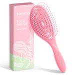 SHINLEA Hair Brush for Women, Men & Children, Detangling Wet & Dry Hairbrush Spiral Hairbrush for Thick & Curly Hair or Extensions Through Tangles For All Hair Types (Pink)