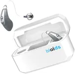 BlaidsX Neuro Rechargeable RIC + Programmable Hearing Aids for Adults with Mobile App Hearing Test & Noise Cancellation, Hearing Aids for Seniors, Dual Mic & 48 DSP Channels. USA-Made Processor
