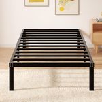 VECELO Single Bed Frame, Metal Platform, Heavy Duty Steel Slat/Easy Assembly Mattress Foundation/Noise Free&No Box Spring Needed