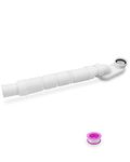 Bathtub Shower Drain Pipe, Low Profile Flat 1 1/2 P Trap Kit, Flexible Freestanding Tub Drain for Bath