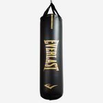 Everlast Elite Nevatear Heavy Bag - Dual-Hanging Strap System, Foam & Sand-Filled, Reinforced Straps - Ideal for Training, Boxing, Fight Sports, Fitness, Home Gym - 80LB - Black/Gold