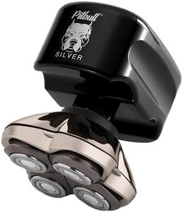 Skull Shaver Pitbull Silver Pro SX5 – Head and Face Shaver – Electric for Men, Wet & Dry, Cordless, Water Resistant – Enhanced Performance