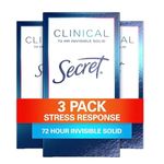 Secret Clinical Strength Antiperspirant and Deodorant Invisible Solid, Stress Response, 1.6 Oz. Packaging may Vary