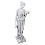 Design Toscano KY71304 Hebe the Goddess of Youth Greek Garden Statue, Large 81 cm, Polyresin, Antique Stone