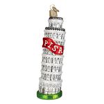 Old World Christmas Leaning Tower of Pisa Glass Blown Ornament