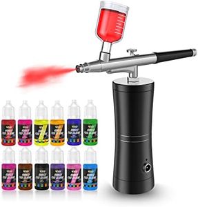 Futebo Cake Airbrush Decorating Kit from : Portable Cordless Air Brush Gun Set with 12 Vivid Airbrush Liquid Food Colors, Decorate Cakes, Desserts or Other Baking Food(Color: Black)