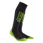 CEP Men's Progressive+ Ultralight Ski Socks, Size 5, Black/Green