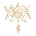 Umbrella Swift Yarn Winder, Wooden (Birch) Hand Operated Bobbin Winder Holder Knitting Tool for Wool String 1 Pack (Wood)