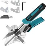 O’Shine Ratchet Miter Shears for Angular Cutting Molding Crafting Wood, Quarter Round Cutting Tool, 45-135 Degree Multi Angle PVC Miter Shear Trim Cutter Hand Tool, Extra Four Anvils & Blade Included