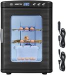 RYFT Incubators for Hatching Eggs, 25L Portable Reptile Scientific Lab Incubator with 5°C-60°C, 12V/110V Heating and Cooling for Small Reptiles (Black)