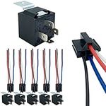 irhapsody 4-pin 40/30AMP 12V Relay Kit, Spst 12-Volt 6-Pack Automotive Relay, with Interlocking Harness Socket Holder and Heavy-Duty Pigtail