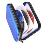 XiongYe CD DVD Wallet, 32 Capacity Heavy Duty, DVD CD Case Holder for Car,Portable DVD/VCD Storage Disk, Hard Shell Sturdy case, Car CD Disk Holder, Booklet, Blu-ray Wallet (32 Capacity,Blue)