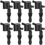 AUTOSAVER88 Ignition Coil Pack Set of 8 Compatible with Ford F-150 04-08 F-250 Super Duty Explorer Expedition Mustang/Lincoln/Mercury Straight Boot 4.6L 5.4L 6.8L V8