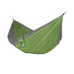 Fox Outfitters Neolite Double Camping Hammock - Lightweight Portable Nylon Parachute Hammock for Backpacking, Travel, Beach, Yard. Hammock Straps & Steel Carabiners Included