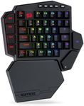 Redragon K585 DITI One-Handed RGB Mechanical Gaming Keyboard, 42 Keys Type-C Professional Gaming Keypad w/Upgraded Hot-Swappable Socket, 7 Onboard Macro Keys & Detachable Wrist Rest