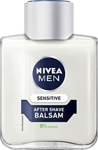 NIVEA MEN Sensitive After Shave Balm (100 ml), Soothing After Shave, Moisturising Skin Care After Shaving with Chamomile and Vitamin E