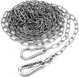 25 ft Dog Chains for Outside - Heavy Dog Tie Out Chain Leash Great for Small to Large Dogs Up to 125Lbs - Chew Proof Long Dog Leash Chain Dog Chain for Yard Camping or Travel