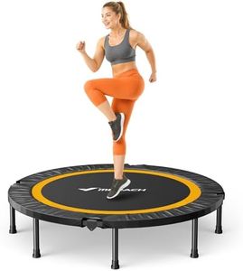 MERACH Mini Trampoline Fitness Adults - 48'' Indoor Trampolines for Exercise Quiet, 4ft Foldable Trampoline Max Load 330lb