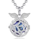 AEONSLOVE Chime Ball Bola Pregnancy Necklace Pendant Angel Caller Music Wishing Bola Locket for Mom Baby Best Jewellery Gift