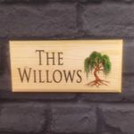 Personalised Willow House Name Sign, Willow Tree Garden Plaque, Willow Cottage Sign, Willow Address Plaque