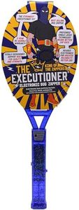 The Executioner Coloured Mosquito, Fly, Wasp, Bug, Insect Swatter/Killer and Bug Zapper Racket Single Layer for Most Efficient Zapping Indoor Outdoor Long Handle (Blue)