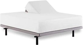 Flex Top King Sheets for Sleep Number Bed, 4 Pcs Split King Sheets Sets for Adjustable Beds - Split Head Flex Top Sheet Sets,Half Split King Sheets to Fit Upto 16 Inch Deep, White,28 Split-King