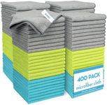 AIDEA Microfiber Cleaning Cloth-400PK, Soft Microfiber Towels for Cars, Absorbent Cleaning Rags, Lint-Free Streak-Free Wash Cloths for House, Kitchen, Window(12in.x12in)