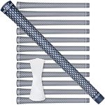 KNLY 360 Golf Grips Set of 13- Soft Rubber Golf Club Grips，Anti-Slip & High Traction， 13 Grips with 15 Tapes and 13 Grips with Full Regripping Kit for Choice. (Midsize, Navy-2 in 1(13 Grips only with 15 Tapes))