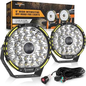 Auxbeam 360-PRO Series 9 Inch Round Off Road Lights, 270W LED Driving Lights 37776LM Spot Flood Combo Light Bar, Auxiliary Light Pods Bumper Work Lights Offroad Lighting
