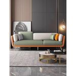 TREE TO DREAMY Modern Luxury Velvet Contemperory Sofa Couch with Cushion Stylish Design Sofa for Your Living Room, Bedroom, Hall, Office (Green & Off-White)