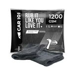 CAR101 Microfiber Cloth for Car - 1200 GSM (60x40cm), Extra Large, 5X Super Absorbent, Superior Softness, Suede Border, Twisted Loop Towel for Car, Bike, and Household Purpose