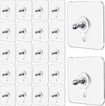 JIALTO Wall Hooks for Hanging Strong, Adhesive Hooks for Wall Heavy Duty, Wall Clips for Hanging, Kitchen Items, Sticky Photo Frame Hangers Wall Hook(Pack of 20)