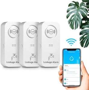 WiFi Water Detector Water Alarm (2.4G WiFi), 90dB Water Sensor Alarm and App Alarm, Wireless Water Alarm for Pipes, Bedroom, Kitchen, Bathroom, Basement (Pack of 3)