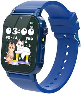 Kids Watch Boys with 32 Games Toys for Ages 3-12 Smart Watch for Kids with HD Touch Screen,Video,Camera,Music Player,Pedometer,Learn Cards,Audiobook,10 9 8 7 6 5 4 Year Old Boys Birthday Gifts(Blue)