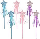 Glitter Star Wands 6Pcs 11 Inches P