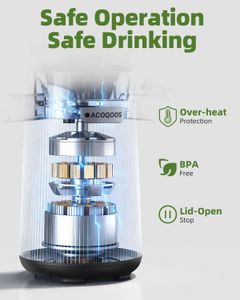 ACOQOOS Slow Juicer – Black Cold Press Juice Extractor