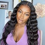 Joedir Lace Front Wigs 24'' Long Wavy Synthetic Wig 4.5" Deep Part HD Transparent Lace With Baby Hair For Women 130% Density Wigs