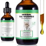 Cat Worming Drops with Probiotics, Herbal Cleanse for Cats, 100% Natural Support for Digestive & Immune Health, Easy to Absorb 60 ml