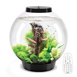 biOrb Classic 30 Acrylic 8-Gallon Aquarium with Multi-Color Remote-Controlled LED Lights Modern Tank for Tabletop Display, Black