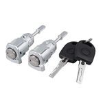 Justech 2PCs Lock Cylinders Door Lock Vehicle Door Security Lock Left&Right 604837167 604837168