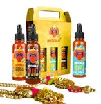 HOTCHAA Spicy Diwali Gift Box - Truffle Hot Sauce, Bhut Hot Ketchup, OG Hot Sauce Combo Pack (170g X 3) Umami Spicy, Smoky & Tangy, Vegan, NO MSG