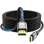 jojobnj HDMI Cable 25ft, 4K@60Hz, 18Gbps High Speed HDMI 2.0 Cord, Ultra HD,Ethernet Audio Return,Video 4K,1080p,3D,Arc, HDR Compatible with Xbox,PS5/PS4,HDTV,Laptop ect(Silver)