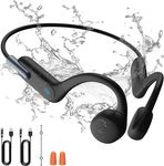 Dwolm X6 Swimming Headphones, Bone Conduction Headphones Bluetooth 5.3, Built-in 32G Memory, Underwater Waterproof Headphones Swimming, Wireless MP3 Player for Swimming, Running, Sports